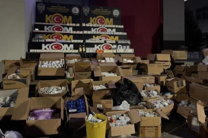 Adana'da ruhsatsız depoda 1 milyon 123 bin ilaç ele geçirildi