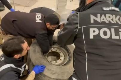 Hamzabeyli'de tır lastiğinde 22,5 kilo uyuşturucu ele geçirildi