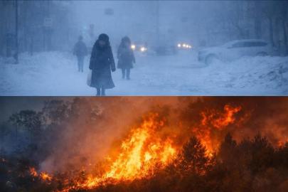Kuzey yarım kürede soğuk hava koşulları etkili olurken güney yangınlarla boğuşuyor
