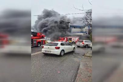 Silivri'de fabrika yangını
