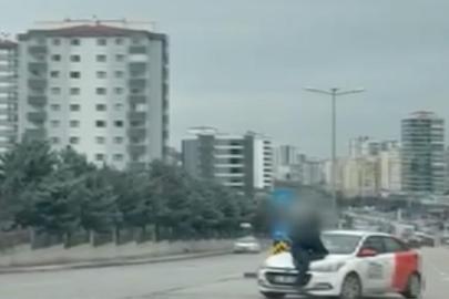 Tartışma sonrası aracın kaputunda metrelerce sürüklendi