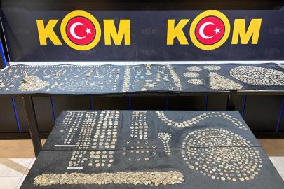 Hobi bahçesinden milyonluk tarihi eserler ele geçirildi