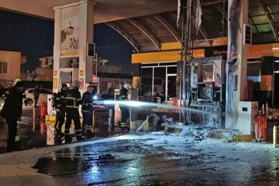 Siirt'te akaryakıt istasyonunda çıkan yangın korkuttu