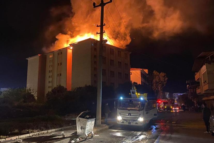 Aydın'da lise yurdunda çıkan yangın kontrol altına alındı