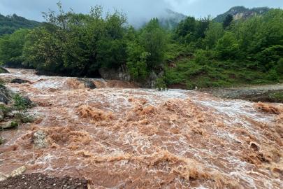 Bartın'da Arıt Deresi taşma noktasına geldi