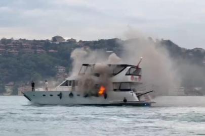 Beşiktaş'ta teknede yangın