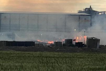 Konya'da kağıt fabrikasında yangın