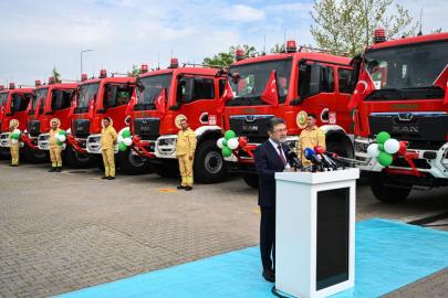 Orman yangınlarıyla mücadelede yeni araçlar görev yerlerine uğurlandı