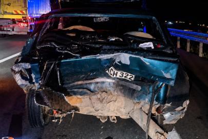 Kırıkkale'de duran otomobile çarpan araç hurdaya döndü: 6 yaralı
