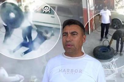 Şişirdiği lastik havaya uçurdu: 35 yıldır sektördeyim ilk kez görüyorum